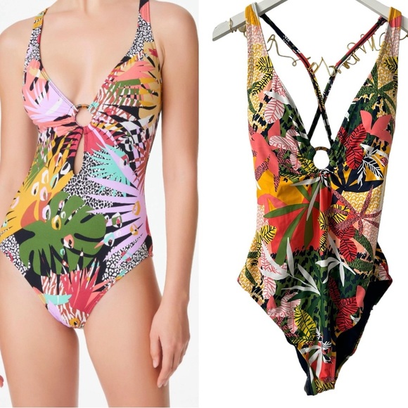 Bleu Rod Beattie Other - Bleu Rod Beattie XXL Swimsuit Let's Get Loud Plunge One Piece XXL NEW